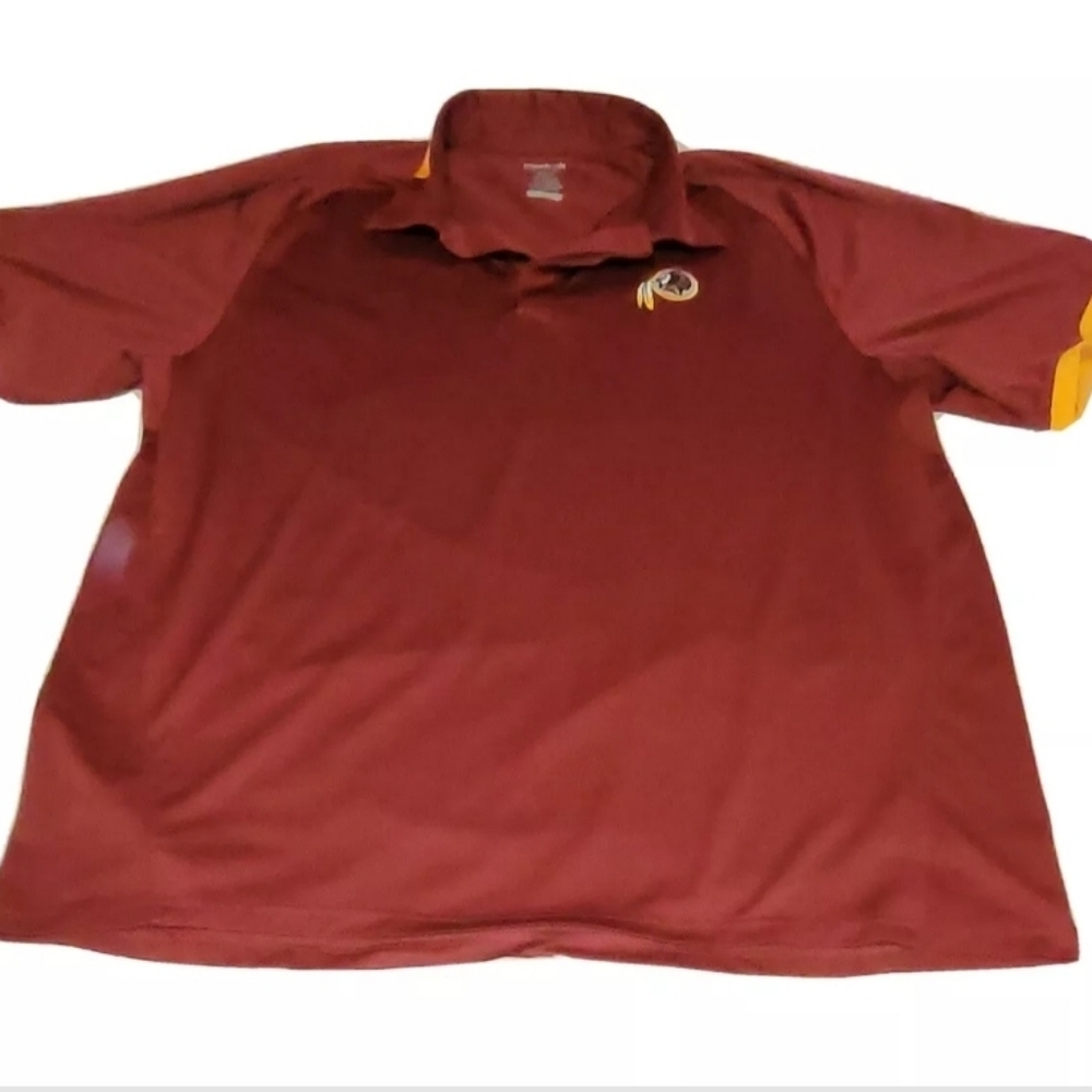 Men's Washington Redskins Logo NFL Football Polo Short Sleeve Shirt Size XL